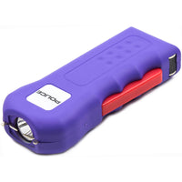 Police Stun Gun 512 Rechargeable Taser LED Flashlight Purple