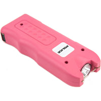 Police Stun Gun 628 Rechargeable Alarm Taser Flashlight Pink