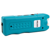 Police Stun Gun 628 Rechargeable Alarm Taser Flashlight Blue