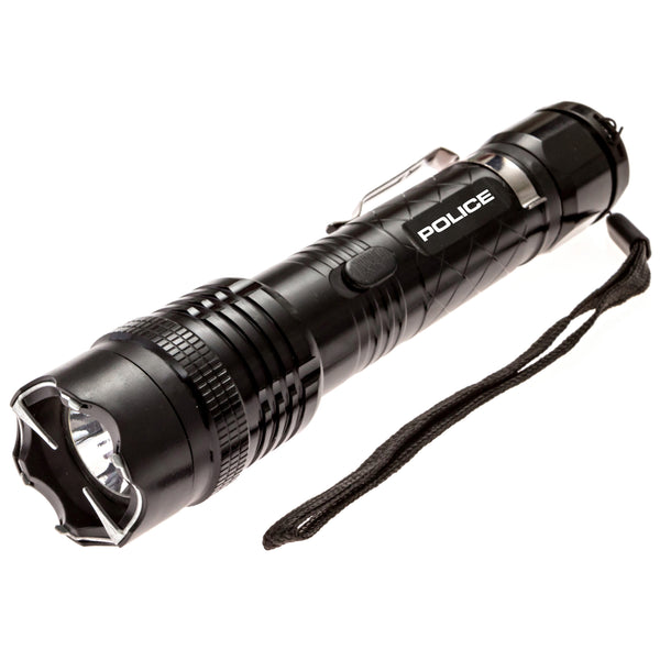 POLICE Stun Gun 1158 Metal Rechargeable with LED Flashlight