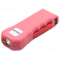 Police Stun Gun 512 Rechargeable with LED Flashlight Pink 