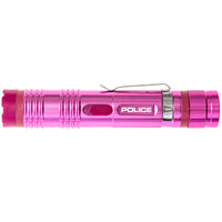 Police Stun Gun Metal Rechargeable Pink Taser Flashlight