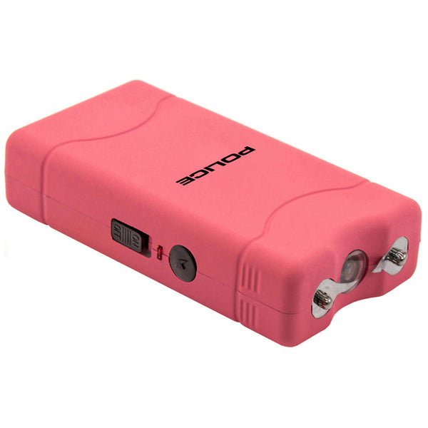 Police Stun Gun 800 Mini Rechargeable Pink Taser Flashlight