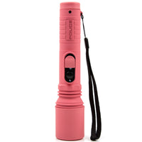 Police Stun Gun 305 Rechargeable with LED Flashlight Pink